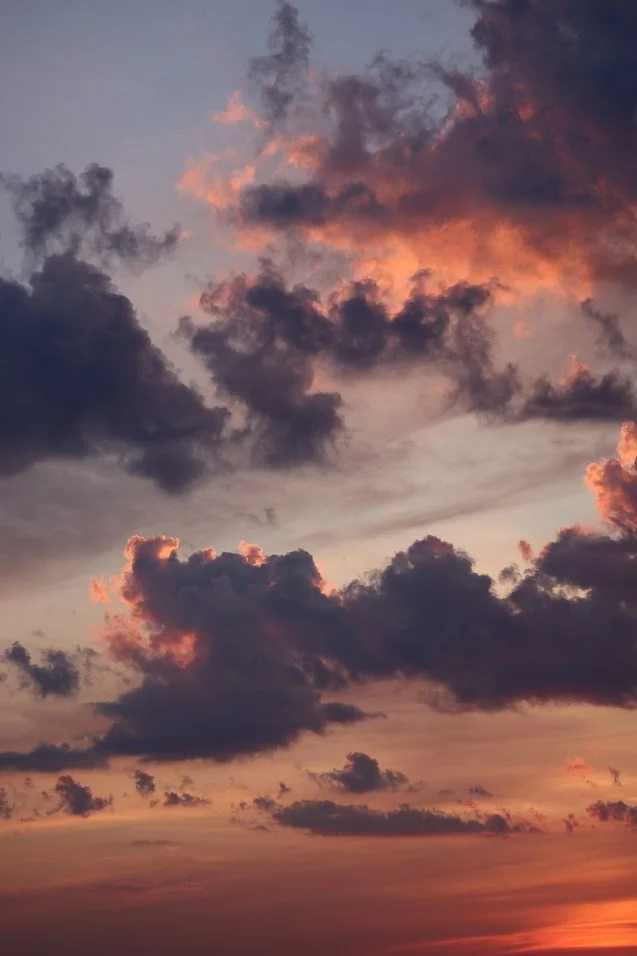 Pink clouds at sunset