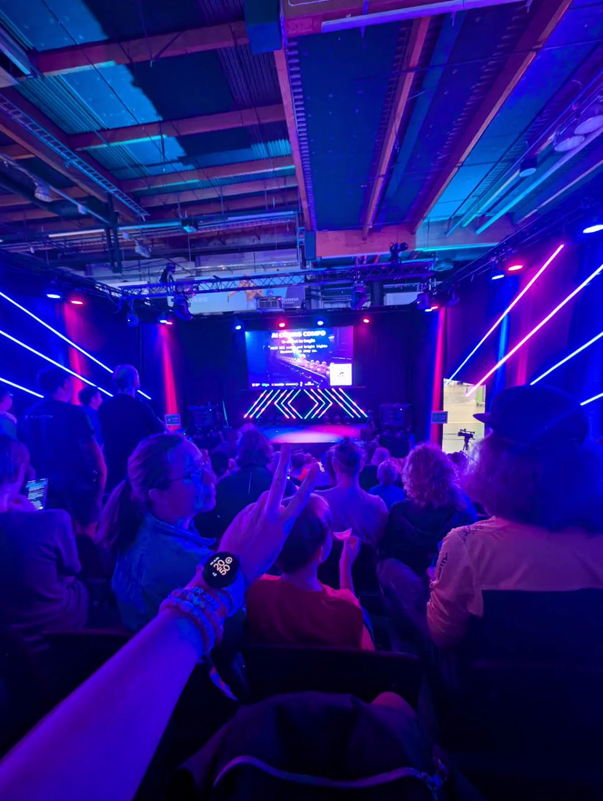 Audience watching the AI Coding competition at Assembly Summer 2026